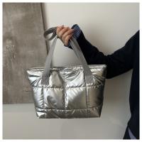 Moda señoras Tote bolsos de gran capacidad de algodón acolchado bolsa de compras rombo bolso portátil acolchado sólido para viajes de ocio - details 20