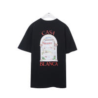 Camiseta Deportiva de Algodón Puro para Hombres Cuello Redondo, Estampado de Logotipo Delantero, Estilo Casual para el Verano - details 1