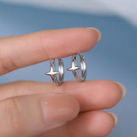 Pendientes de Estrella de Plata Pura S999 ArgentFlow Sin Alergias, Moda para Mujeres, Regalo Perfecto - details 3