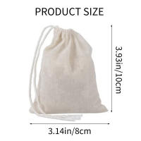 Bolsas de muselina de algodón con cordón, bolsas de té para fermentación, 4x3 pulgadas, 50 unidades - details 6