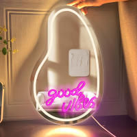 Luz de Espejo de Neón LED Alimentada por USB Decoración de Pared Regalo Ideal para Habitación de Novia y Niña Soporte de Maquillaje para Sala de Estar - details 13