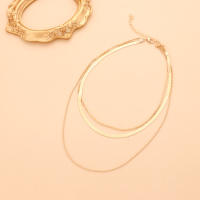 Nuevo collar multicapa con cuentas redondas de hueso de serpiente para mujer, collar de aleación personalizado Simple a la moda - details 3