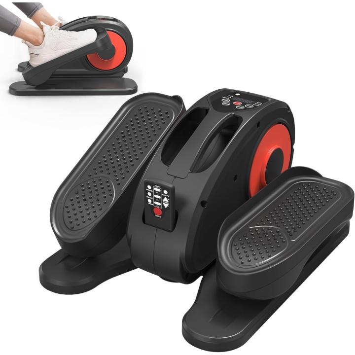Pedal Elíptico,Entrenador Elíptico Debajo del Escritorio con Pantalla Control Remoto Pedal Antideslizante,Mini Elíptica Portátil de Velocidad Ajustable para Gimnasio en Casa Oficina