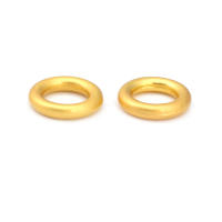 Anillo de Cierre Redondo de Brasso Dorado Mate Joyería de Alta Calidad - details 70