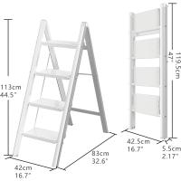 Estante de Cocina Plegable de 4 Peldaños Fácil de Almacenar, Escalera Ancha de Aluminio con Estera Antideslizante, Carga Máxima 550lb, Adecuado para Todas las Escenas de la Vida - details 6