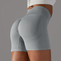 Pantalones cortos de yoga para mujer, pantalones cortos Fiess para correr, ciclismo, transpirables, cintura alta, entrenamiento, gimnasio, verano - details 47