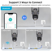 Sistema de seguridad WiFi inalámbrico HD de 3 cámaras y 9 MP, 360 ° Monitor panorámico para el hogar con visión nocturna en color y control remoto por teléfono, adecuado para interiores y exteriores/IP65Impermeable/Voz bidireccional/Seguimiento móvil/Alma - details 14