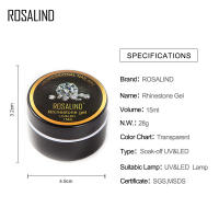 ROSALIND Gel de diamantes de imitación transparente, textura más gruesa, súper pegajoso, de larga duración, para pegar diamantes de imitación, lámpara LED UV, bricolaje, 15ML - details 1