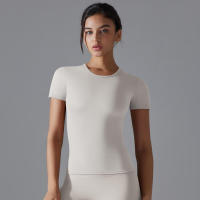 Top deportivo de manga para mujer, ropa de fiestas, corto y Fitness, camisetas de entrenamiento para gimnasio, Top de Yoga Sexy - details 4