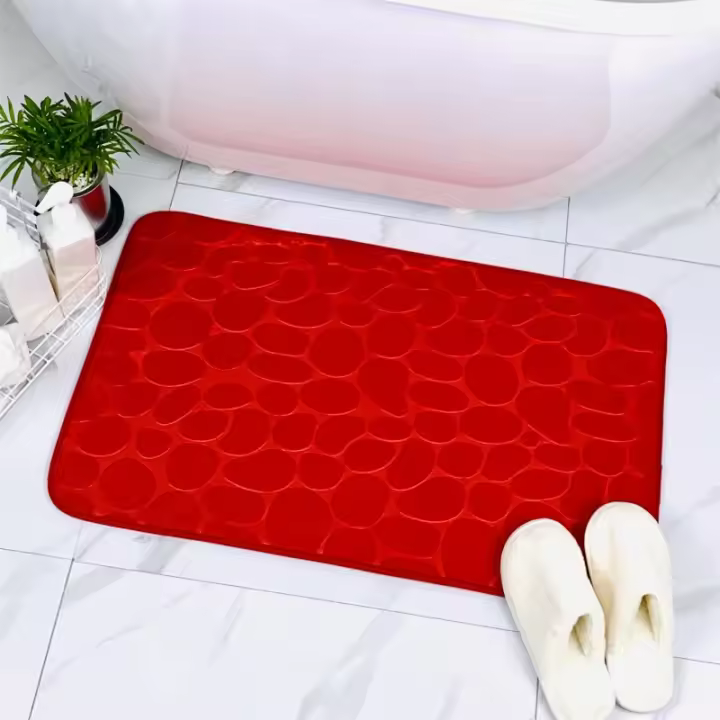 Alfombrilla de baño de guijarro simple europeo y americano, alfombrilla absorbente para pies, alfombrilla antideslizante para inodoro - 1