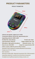 Adaptador de Audio Bluetooth con pantalla Digital LED, receptor inalámbrico, transmisor, tarjeta TF, micrófono FM, MP3 para PC, TV, altavoz de coche, auriculares con cable - details 11