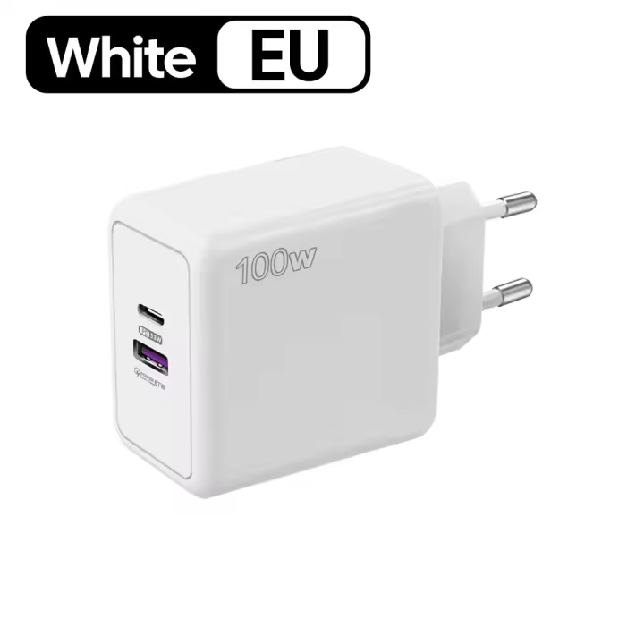 Cargador iPhone, Carga rápida, 100W, PD + USB, para iPhone, Xiaomi, Huawei, Redmi, Samsung, soporte - 1