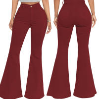 Pantalones acampanados de mezclilla elástica ajustados a la cintura HSF99 Fashion - details 65