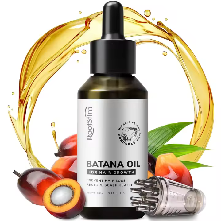 Crecimiento RootStim: aceite de na crudo 100% puro y orgánico de Honduras por el Dr. Sebi Grosor del crecimiento del cabello para mujeres y hombres - 100 ML - 1