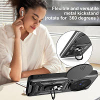 Teléfono para Vivo X200 Pro 5G con cubierta de lente deslizante, funda con soporte a prueba de golpes - details 4