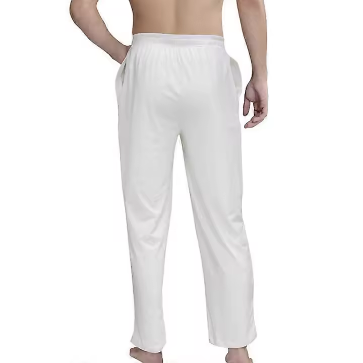 Pantalones de pijama de algodón para hombre Pantalones de dormir de corte recto con bolsillos BSSM - 1