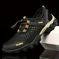 Zapatos de malla con suela de goma gruesa, zapatos adhesivos en frío hechos a mano para deportes casuales al aire libre para hombres. - details 15