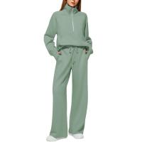 Conjuntos de dos piezas de otoño para mujer, sudaderas informales de cuello alto y pantalones de chándal, trajes deportivos para mujer - details 5