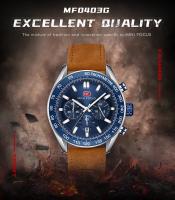 Reloj de cuarzo informal para hombre, correa de cuero genuino Crazy Horse, luminoso, resistente al agua, reloj de moda, regalo para él - details 0