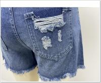 Nuevos y cómodos pantalones cortos de mezclilla ripp con borlas hechas a mano de estilo europeo y americano para mujer en 2025 - details 6