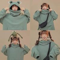Sudadera con Capucha de Rana Casual Top de Disfraz de Cosplay para Mujeres y Niñas - details 4