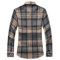 Camisa de manga larga a cuadros a rayas para hombre, camisas clásicas de oficina de un solo pecho, Camisa informal a la moda de otoño, 7XL - details 28