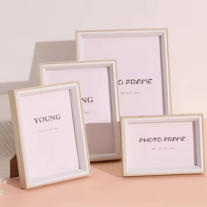Marco de fotos de madera, decoración de Arte de escritorio moderno - 1