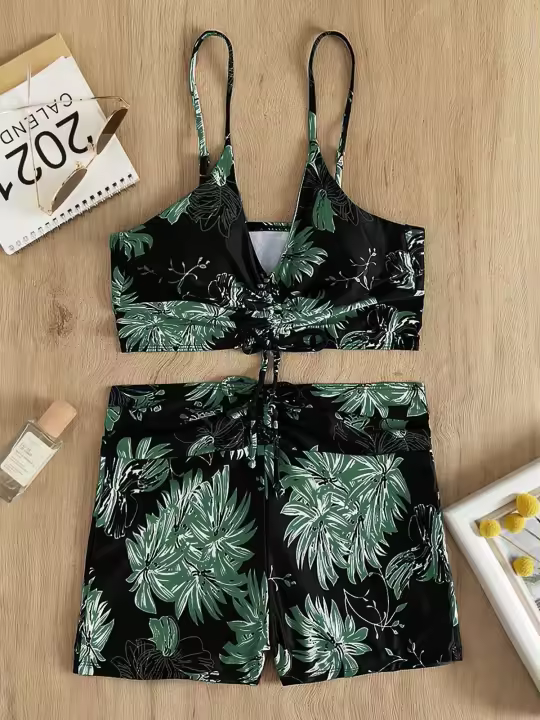 BIKINX Conjunto de trajes de baño para mujer: elegante bikini de dos piezas, ajuste cómodo, ropa de playa de verano - 1