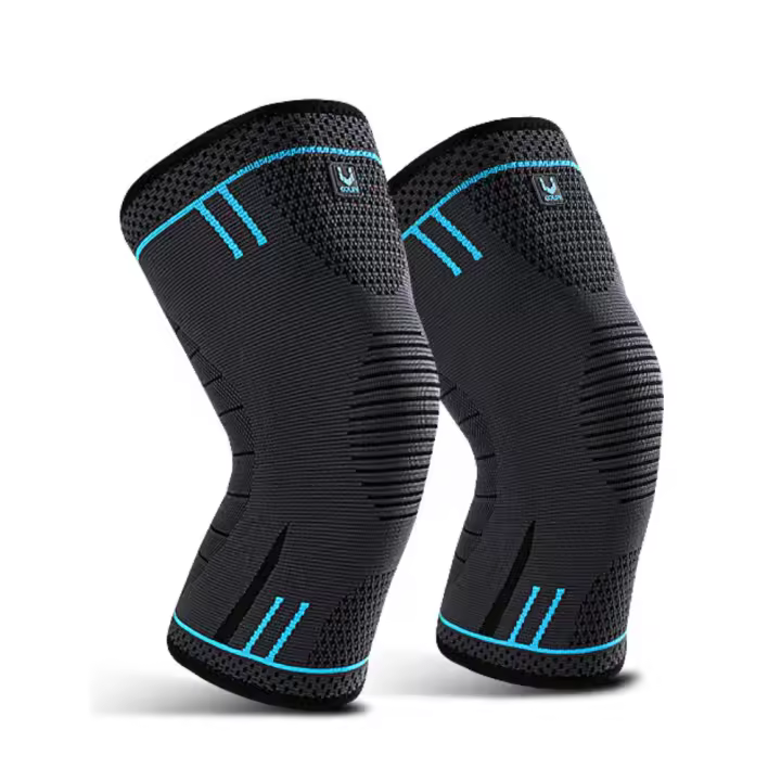 Rodilleras deportivas de alta elasticidad, soporte para codo, rodilleras de compresión, cómodo soporte deportivo para rodilla con absorción de sudor, 1 par - 1