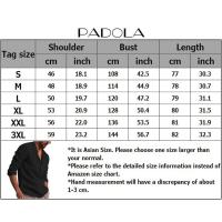 Padola-Camiseta de lino para hombre, camisa holgada de manga larga, lisa, ajuste Regular, transpirable, informal, Henley, Verano - details 0