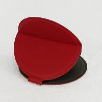 Espejo de escritorio de cuero Pu, espejo de maquillaje plegable Circular delicado de Color sólido, fácil de llevar, peso ligero - details 10