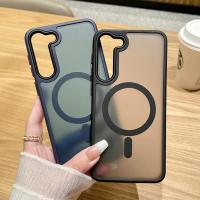 Nueva funda de teléfono de negocios translúcida mate de lujo para Samsung Galaxy S25 S24 Ultra S23 S22 Plus S20 S21 FE Magsafe cubierta magnética - details 7