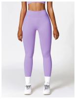 Mallas de Yoga para mujer, pantalones deportivos sin costuras de cintura alta, con realce de caderas, para entrenamiento y correr - details 10