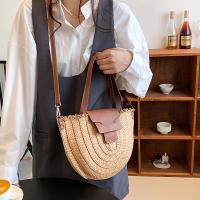 Bolso de mano de paja de ratán para mujer, bolso de mano tejido a mano para playa, de gran capacidad, para verano - details 0
