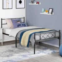 Cama Doble 140 x 200 cm con Espacio Almacenamiento Bajo Marco Metal Altura del Suelo 32 cm Blanco - details 38