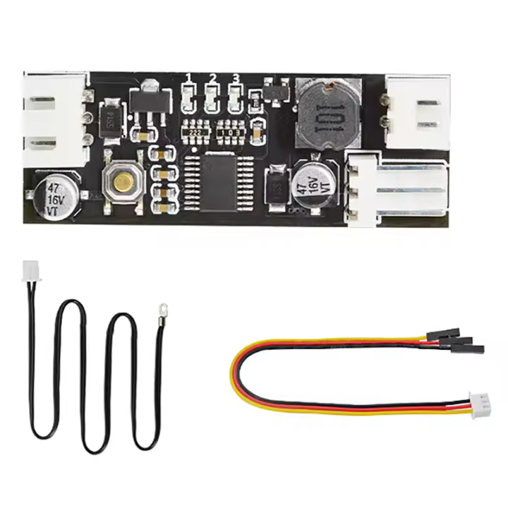 Módulo controlador de temperatura de un solo ventilador de 12V CC PWM 2-3 cables, regulador de Control de temperatura, ventilador de computadora - 1