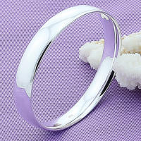 Andara-pulsera redonda de Plata de Ley  para mujer, brazalete grande Simple, regalo de joyería - details 2