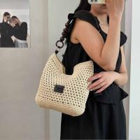 Bolso tejido de playa hueco, bolso de mano para playa, bolso de playa bohemio, bolso de cubo, bolso de hombro hueco de gran capacidad para compras - details 20