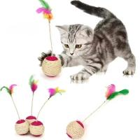 Juguete Interactivo de Sisal para Gatos Bola de Afilado para Gatitos Suministros de Mascotas - details 0