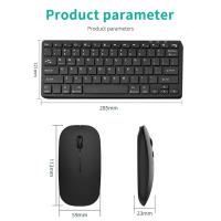 Teclado inalámbrico con Bluetooth, Mouse de tres modos, teclado recargable, soporte para tableta, ordenador portátil, Plata - details 1