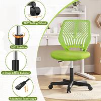 Silla Escritorio de Oficina Ergonómica Silla Giratoria Altura Ajustable sin Reposabrazos Asiento Malla Rosa - details 60
