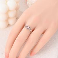 Anillo de Plata de Ley 925 para mujer, sortija romántica con nudo de corazón cruzado, rosa, ideal para boda, fiesta de citas, regalo de joyería - details 3