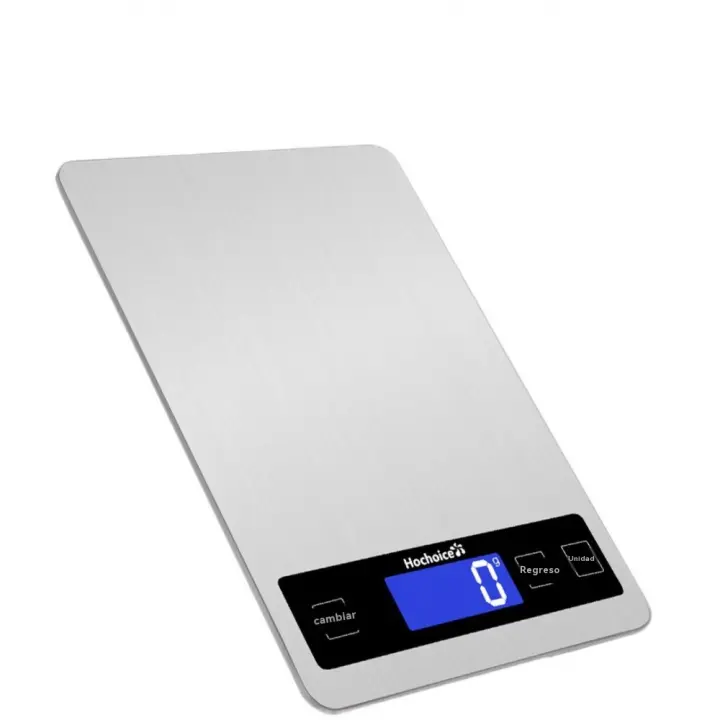 Báscula de Cocina Eléctrica Precisa Recargable por USB Acero Inoxidable Resistente al Agua con Pantalla LCD Ideal para Hacer Dieta, Cocinar, Hornear - 1