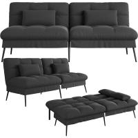 Dormir – Funda futón Convertible – Sofá esquinero – Sofá de Invitados de 3 plazas – con Respaldo Ajustable - details 0