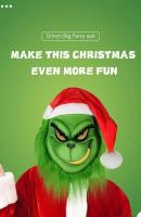 Gorro navideño de Santa Grinch para cosplay de monstruo de pelo verde - details 1