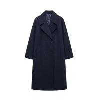 2024 otoño nuevo estilo europeo y americano doble botonadura solapa de manga larga de lana suave chaqueta suelta - details 4