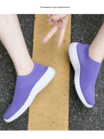 Zapatos para caminar para mujer, zapatillas de calcetín a la moda, mocasines cómodos y transpirables, zapatos informales antideslizantes - details 4