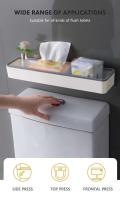 Armario de iluminación para baño, montado en la pared, dispositivo multifuncional no perforado, organizador de soporte para inodoro - details 4