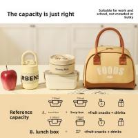 Bolsa térmica aislada plegable de mano, bolsa de almuerzo impermeable para trabajadores de oficina, bolso de Picnic de gran capacidad para estudiantes, Camping - details 11