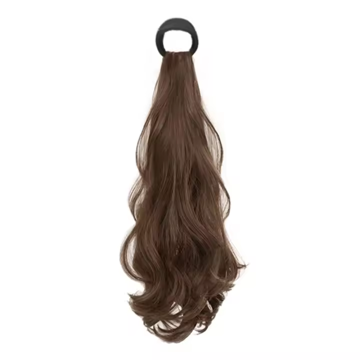 Peluca sintética de lazo bajo, cola de caballo, extensión de cabello Natural, cola de caballo rizada y ondulada larga, peluca de cola de caballo con correa ligera, uso diario - 1